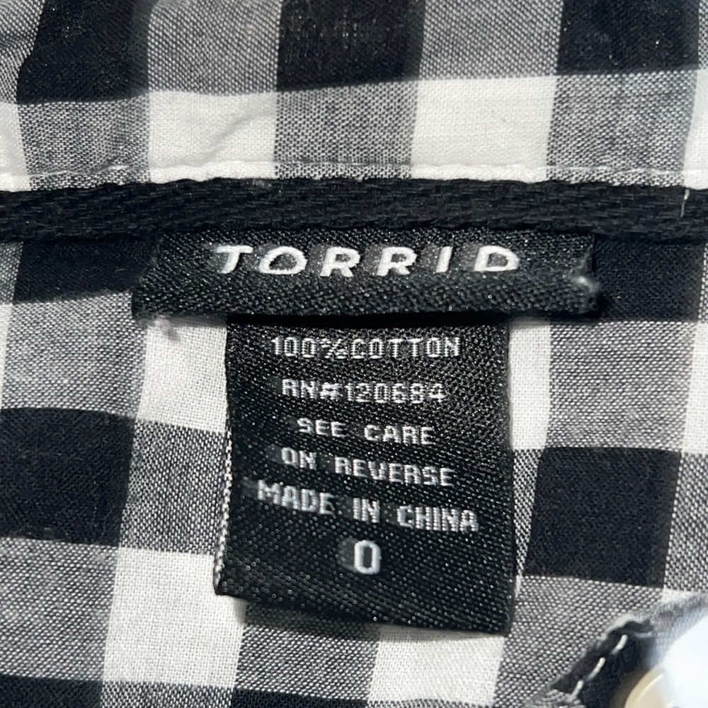 Torrid Gingham Button Down Blouse - image 7